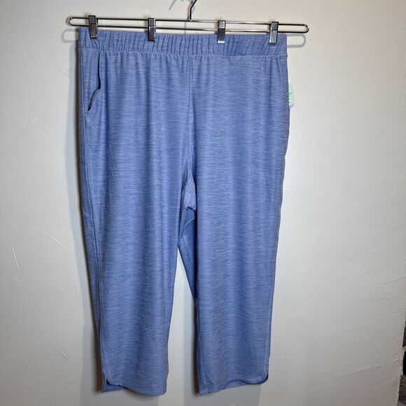 Duluth Armachillo Cooling Sleep Capri Pants Blue Women's Size XL NWT - Picture 1 of 16